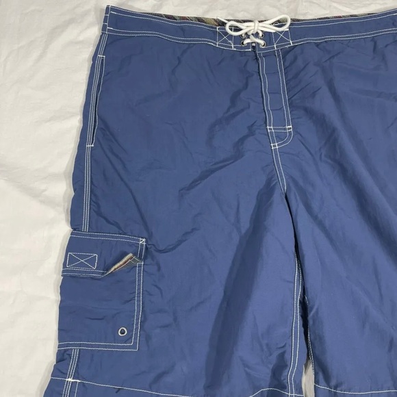 VTG Polo Ralph Lauren Mens Blue Nylon Swin Shorts Size L - Picture 3 of 7